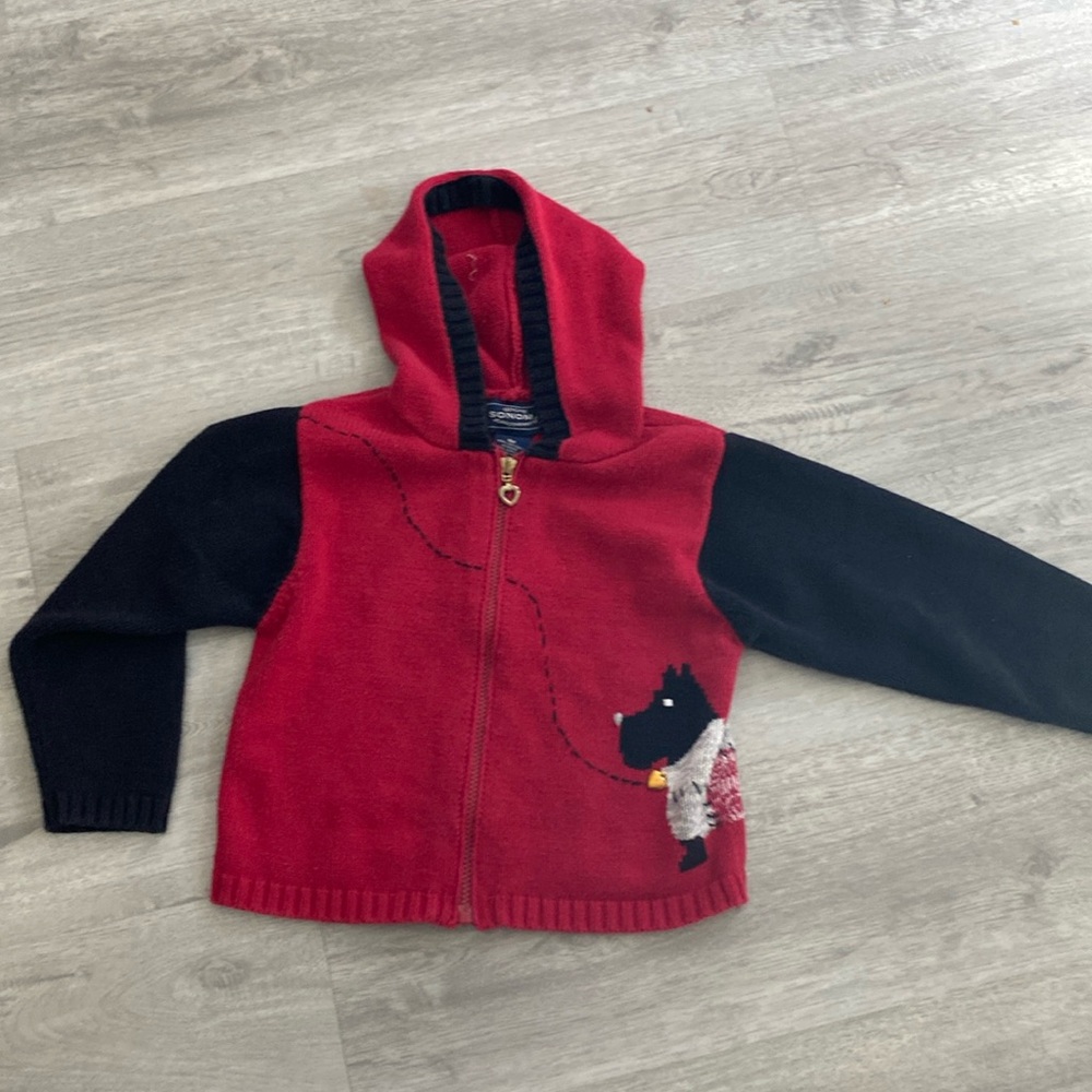 Girls Genuine Sonoma Scottish terrier zip up hoodie size 6X